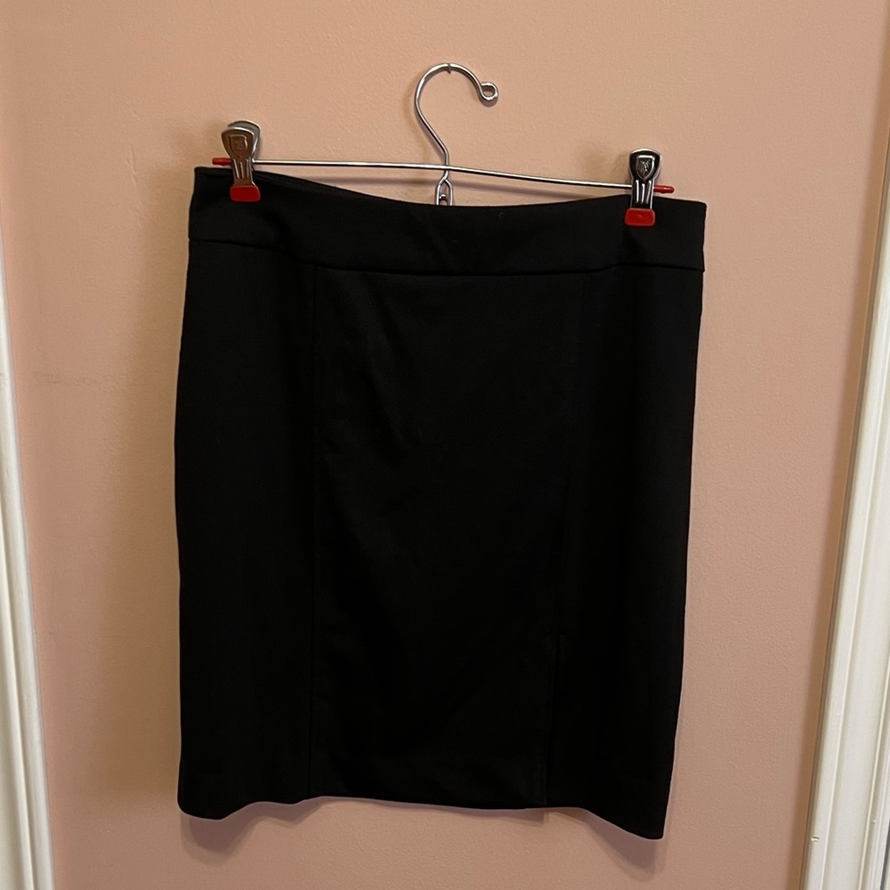 4/$10 black pencil skirt with slit